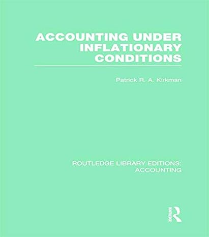 accounting under inflationary conditions 1st edition patrick kirkman 0415715490, 978-0415715492