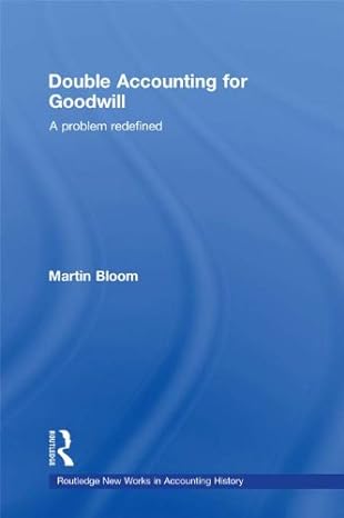 double accounting for goodwill a problem redefined 1st edition martin bloom b001i9u6t2, b0b5fmjwk3