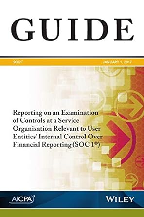 reporting on an examination of controls at a service organization relevant to user entities internal control