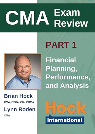 hock certified management accountant textbook part 1 financial planning performance and analytics for cma