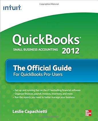 quickbooks 2012 the official guide  leslie capachietti 0071776214, 978-0071776219