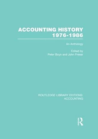 accounting history 1976 1986 an anthology 1st edition peter boys ,john freear 0415844657, 978-0415844659