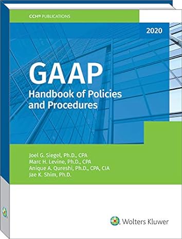 gaap handbook of policies and procedures 2020 1st edition ph d siegel, joel g ,ph d levine, marc h ,ph d