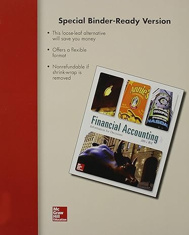loose leaf for financial accounting information for decisions 7th edition john j wild 0077845277,