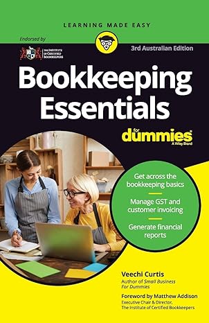 bookkeeping essentials for dummies 3rd australian edition veechi curtis 0730384810, 978-0730384816