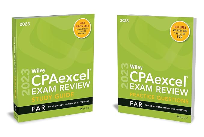 wileys cpa 2023 study guide + question pack financial accounting and reporting 1st edition wiley 1394160127,