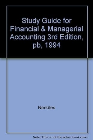 study guide for financial and managerial accounting pb 1994 1st edition  0395685524, 978-0395685525