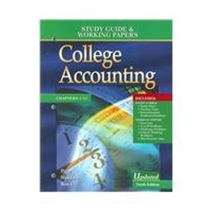 college accounting study guide and working papers chapters 1 13 10th edition john ellis price ,david m