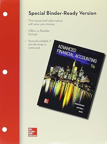 loose leaf advanced financial accounting with connect access card 11th edition theodore christensen