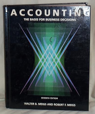 accounting the basis for business decisions the basics for business decisions 7th edition walter b meigs