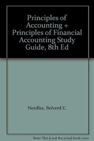 principles of accounting + principles of financial accounting study guide 8th ed 8th edition belverd e