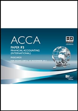 acca f3 financial accounting paper f3 passcards 1st edition bpp learning media 0751767433, 978-0751767438