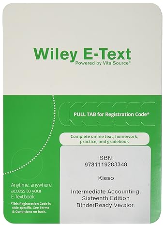 intermediate accounting 16e wiley e text reg card 1st edition donald e kieso 1119283345, 978-1119283348