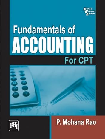 fundamentals of accounting for cpt 1st edition mohana p rao 8120345908, 978-8120345904
