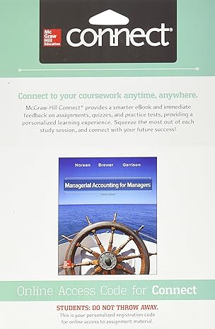connect 1 semester access card for managerial accounting for managers 4th edition eric noreen ,peter brewer