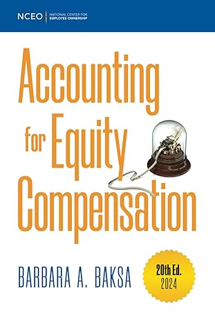 accounting for equity compensation 20th ed 1st edition barbara a baksa 1954990308, 978-1954990302