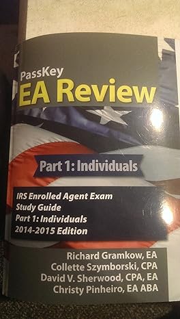 passkey ea review part 1 individuals irs enrolled agent exam study guide 2014 2014th-2015th edition richard