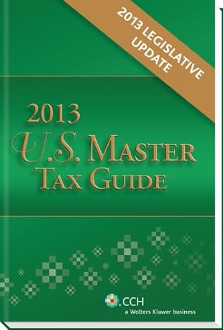 u s master tax guide 2013 legislative update updated edition cch tax law editors 0808033433, 978-0808033431