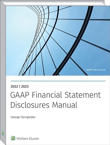 gaap financial statement disclosures manual 2022 2023 1st edition george georgiades 0808057391, 978-0808057390