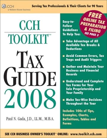 toolkit tax guide 2008 1st edition paul n gada jd llm mba 080801661x, 978-0808016618