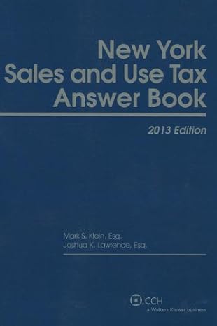 new york sales and use tax answer book 1st edition jack trachtenberg mark s klein, joshua k lawrence