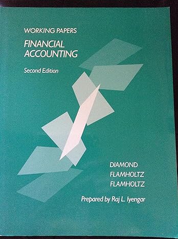 financial accounting working papers to 2r e 1st edition michael a diamond 0534920411, 978-0534920418