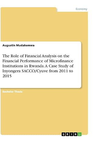 the role of financial analysis on the financial performance of microfinance institutions in rwanda a case