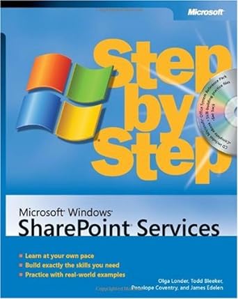 microsoft windows sharepoint services step by step 1st edition olga londer ,todd bleeker ,penelope coventry