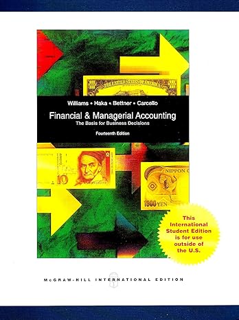 financial and managerial accounting 14ed 14th revised edition williams j r 0071269762, 978-0071269766