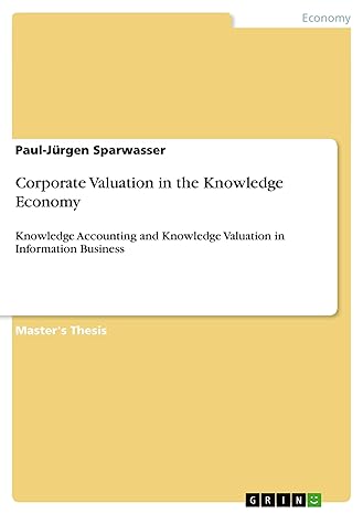 corporate valuation in the knowledge economy knowledge accounting and knowledge valuation in information