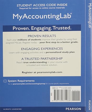 introduction to management accounting new mylab accounting with pearson etext access code 16th edition