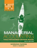 managerial accounting working papers by weygandt jerry j kimmel paul d kieso donald e paperback 1st edition