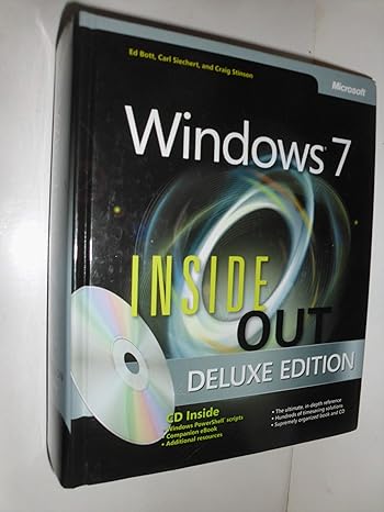 windows 7 inside out deluxe edition 1st edition ed bott ,carl siechert ,craig stinson 0735656924,