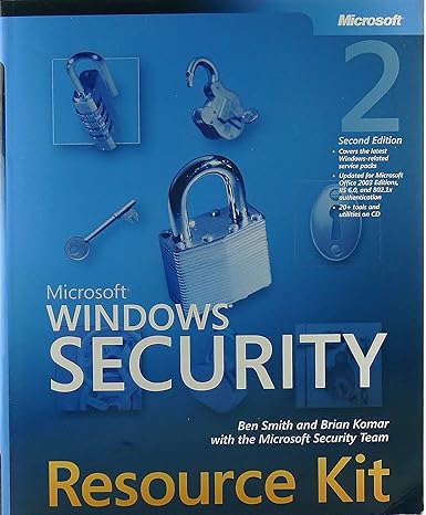 microsoft windows security resource kit 2nd edition ben smith ,brian komar 0735621748, 978-0735621749