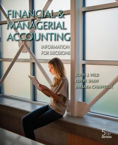 financial and managerial accounting with connect access card 5th edition john wild ,ken shaw ,barbara