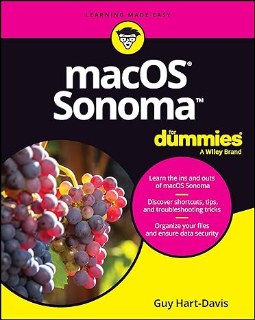 macos sonoma for dummies 1st edition guy hart davis 139421975x, 978-1394219759