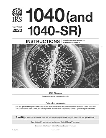 instructions for 1040 and 1040 sr including the instructions for schedules 1 through 3 1st edition irs ,irs