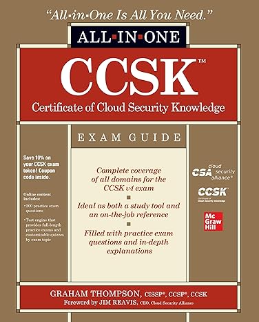 ccsk certificate of cloud security knowledge all in one exam guide 1st edition graham thompson 1260460088,