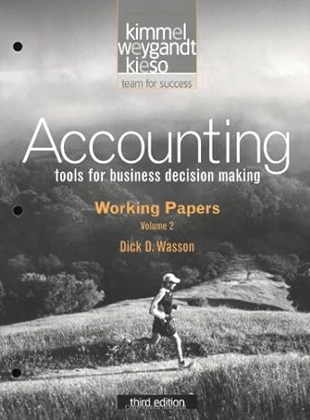 accounting working papers vii 3rd edition paul d kimmel ,jerry j weygandt ,donald e kieso ,dick d wasson