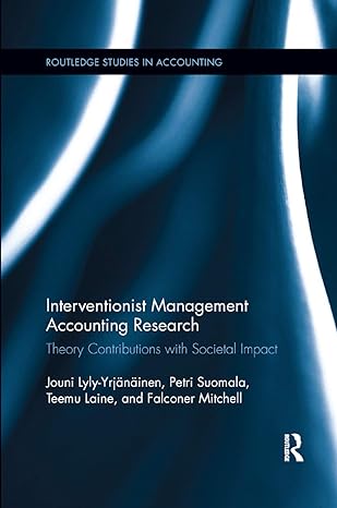 interventionist management accounting research theory contributions with societal impact 1st edition petri