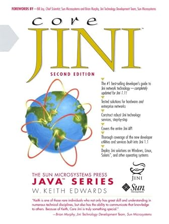 core jini subsequent edition w keith edwards 0130894087, 978-0130894083