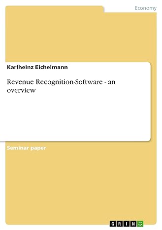 revenue recognition software an overview 1st edition karlheinz eichelmann 3638841162, 978-3638841160