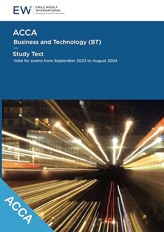 acca business and technology study text 2023 24 1st edition emile woolf international 1848434170,