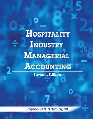 hospitality industry managerial accounting educational institute books by schmidgall raymond s american hotel