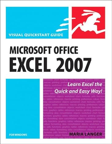 microsoft office excel 2007 for windows 36498th edition maria langer 0321461525, 978-0321461520
