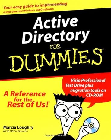 active directory for dummies 1st edition marcia loughry 0764506595, 978-0764506598