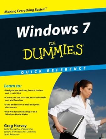 windows 7 for dummies quick reference 1st edition greg harvey 0470489618, 978-0470489611