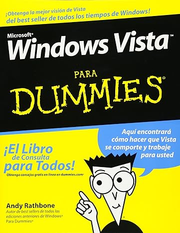 windows vista para dummies 1st edition andy rathbone 0470174420, 978-0470174425