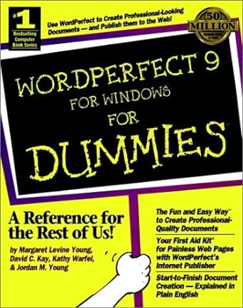 wordperfect 9 for windows for dummies 1st edition margaret young 0764504274, 978-0764504273