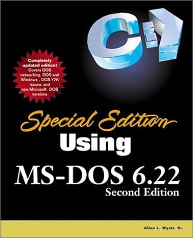 special edition using ms dos 6 22 2nd edition bruce hallberg ,ed tiley ,jon paisley ,allen l wyatt